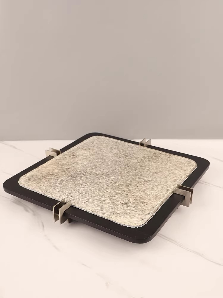 Marble Serving Board - 라이트 럭셔리 고급 창의성 말털 가죽