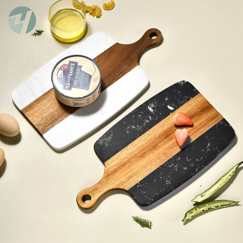 Marble Serving Board - Jaswehome 대리석 커팅 보드 나무 주방