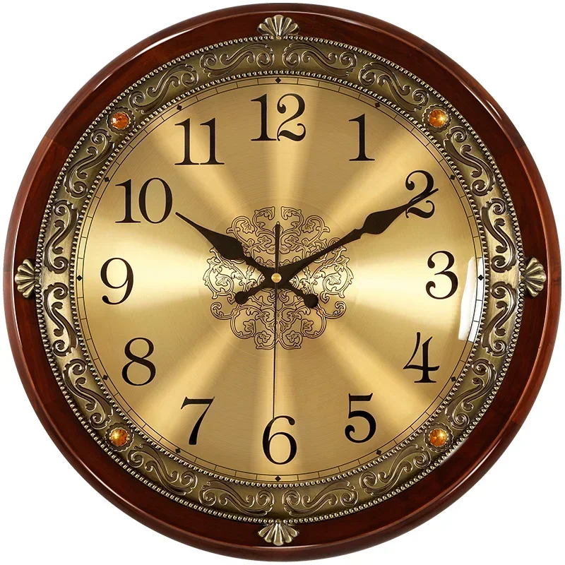 Luxury Lifestyle Gifts - 럭셔리 나무 벽시계 금속 레트로 북유럽