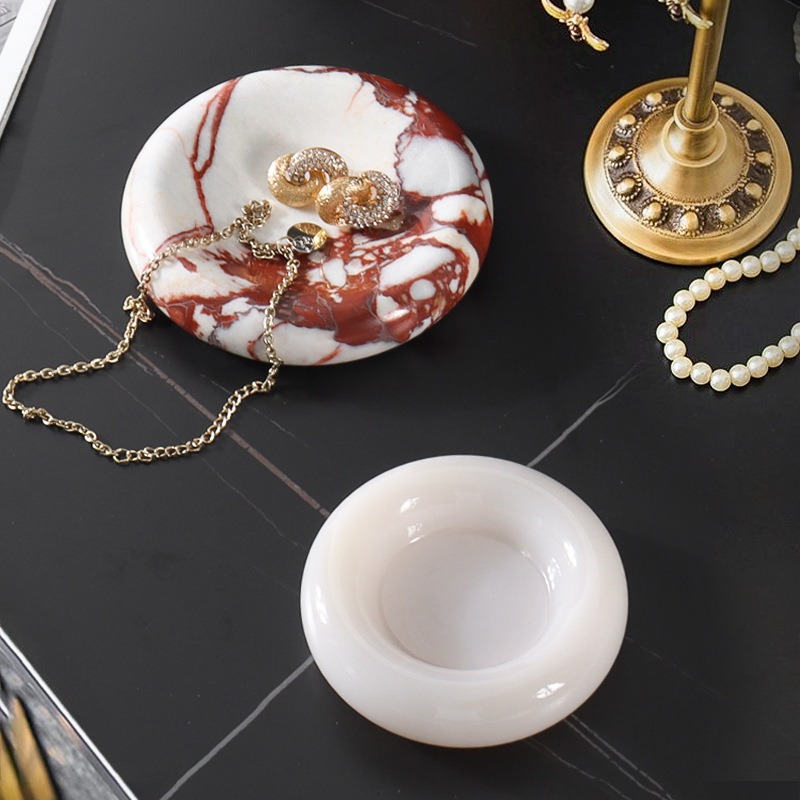 Marble Serving Board - 프랑스 와비사비 천연 대리석 트레이, 다용도