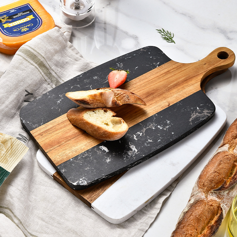 마호가니 나무결 도마 - 스테이크, 치즈 및 과일용 양 - Marble Serving Board 리뷰 및 가격