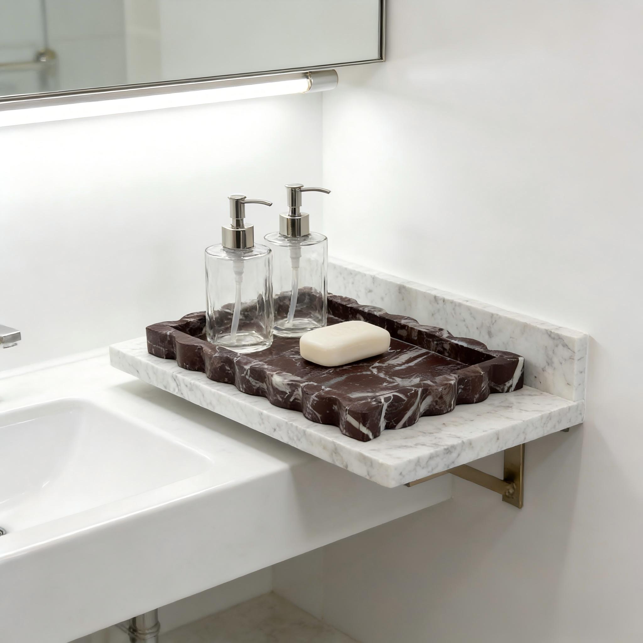 내추럴 퍼플 로스 스캘럽 마블 트레이, 천연 대리석 트 - Marble Serving Board 리뷰 및 가격