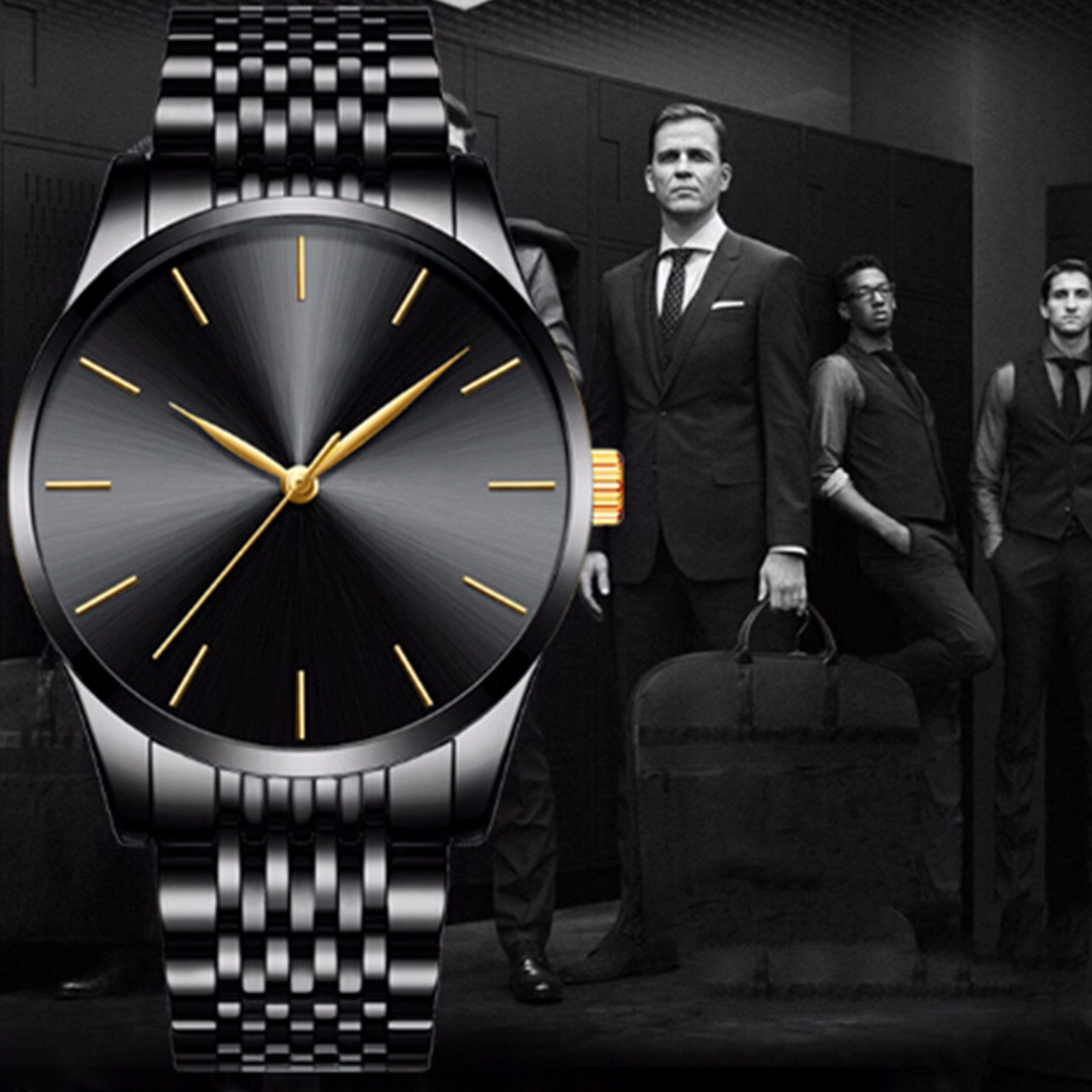 남성용 스테인리스 스틸 쿼츠 시계, 비즈니스 스타일,  - Luxury Lifestyle Gifts 리뷰 및 가격