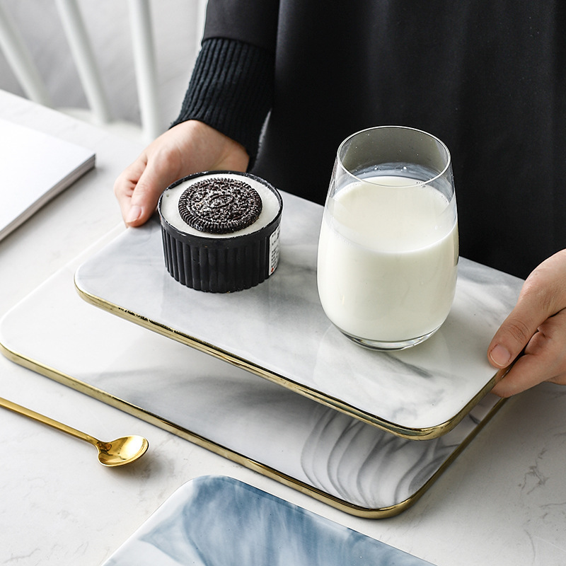 Glod Rim이 있는 대리석 세라믹 도마, 주방, 스 - Marble Serving Board 리뷰 및 가격