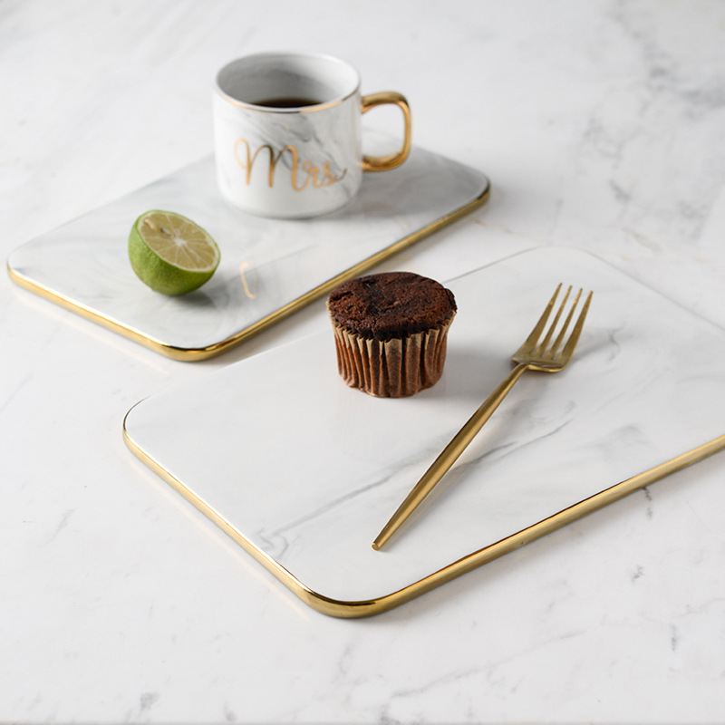 Glod Rim이 있는 대리석 세라믹 도마, 주방, 스 - Marble Serving Board 리뷰 및 가격