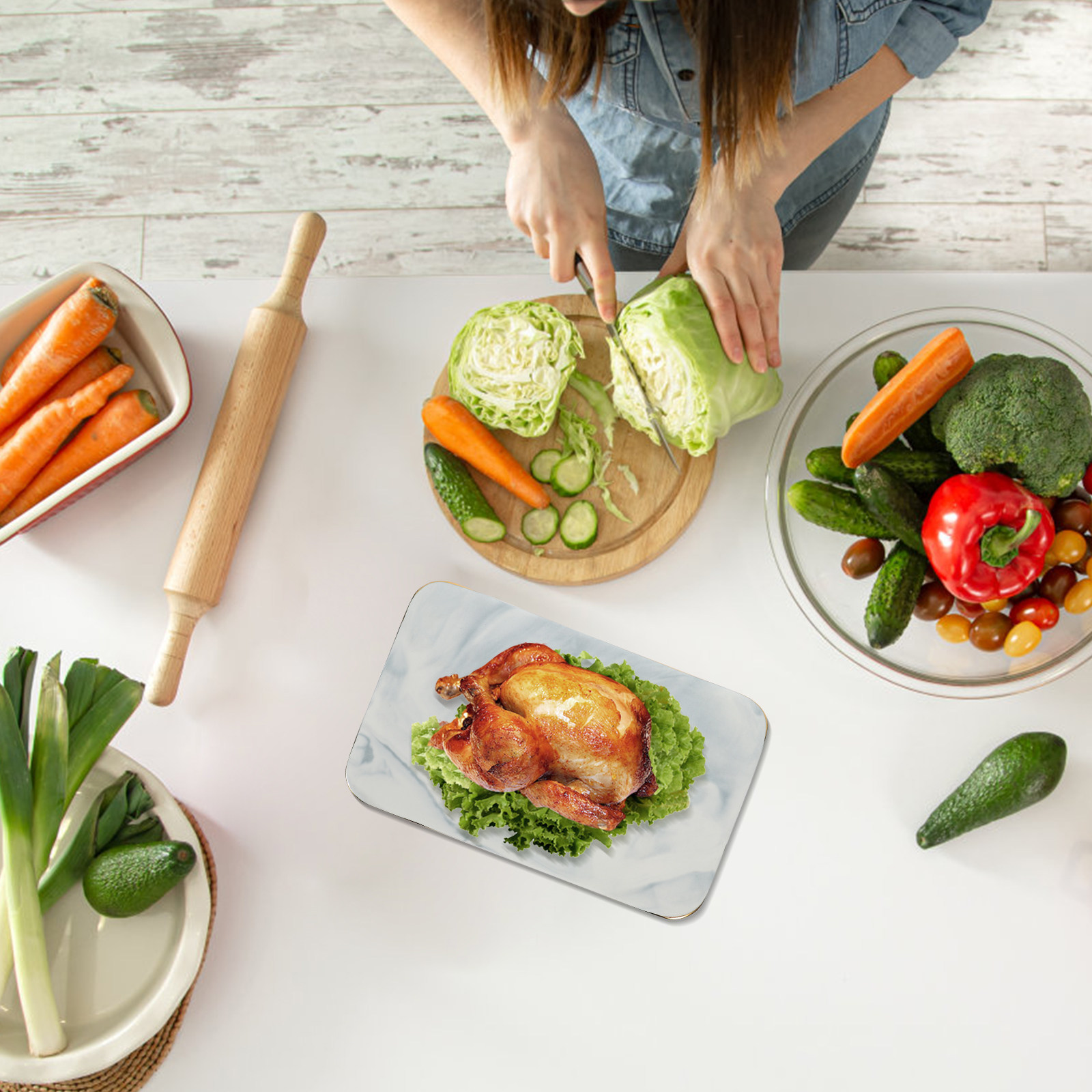 대리석 무늬 세라믹 트레이, 고급스러운 다용도 주방용  - Marble Serving Board 리뷰 및 가격